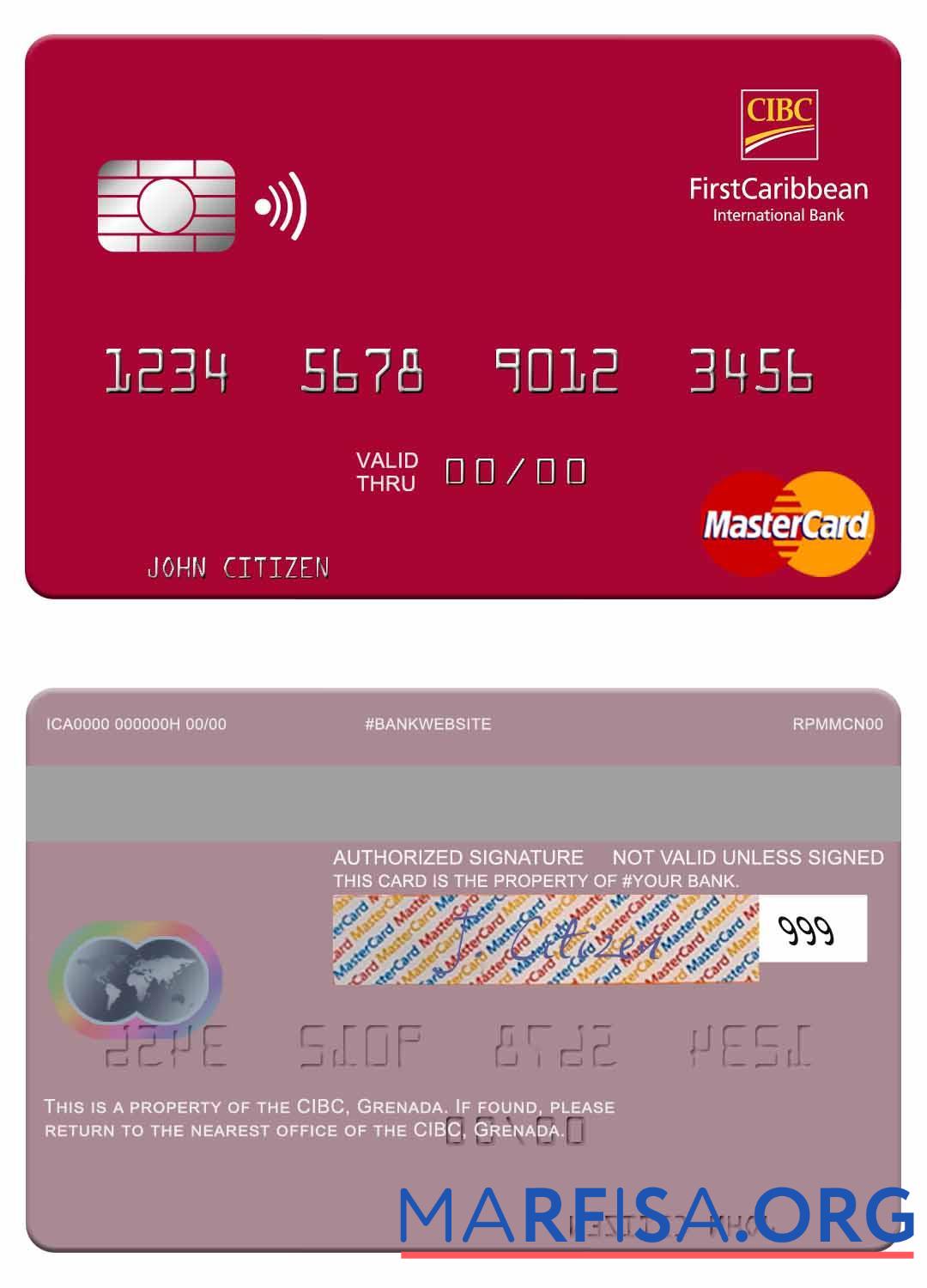 Downloadable Grenada CBIC mastercard real example